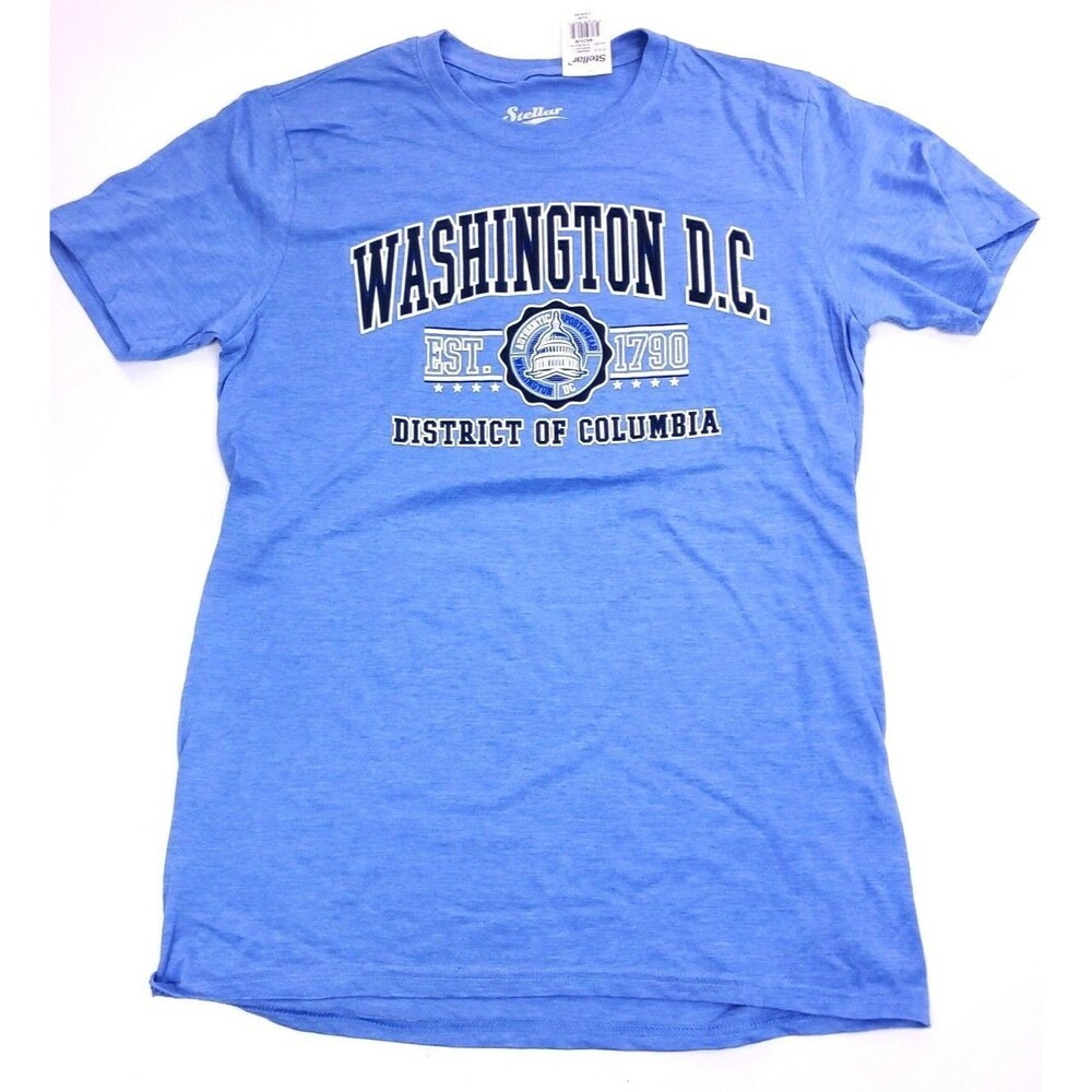 Stellar Washington DC T-shirt Size M Medium Blue District of Columbia Cotton